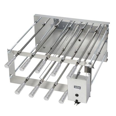 Churrasqueira Giratória Rotativa Aço Inox Crid 09 Espetos Bivolt