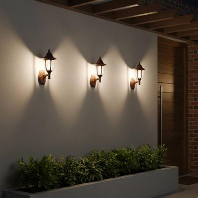 Conjunto 6 Arandelas de Parede 38cm Marrom Luminária Vintage Decorativa Bivolt Modena Dital