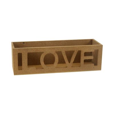 Organizador Mdf Palavras Vazado 27x7x7cm