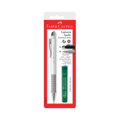 Lapiseira Faber-Castell Apollo Mix 0.7mm com Mina Refil 0.7mm Cores Diversas - Item Sortido