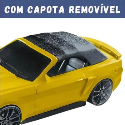 Carro Conversível Amarelo Roda Esportiva Brinquedo Infantil