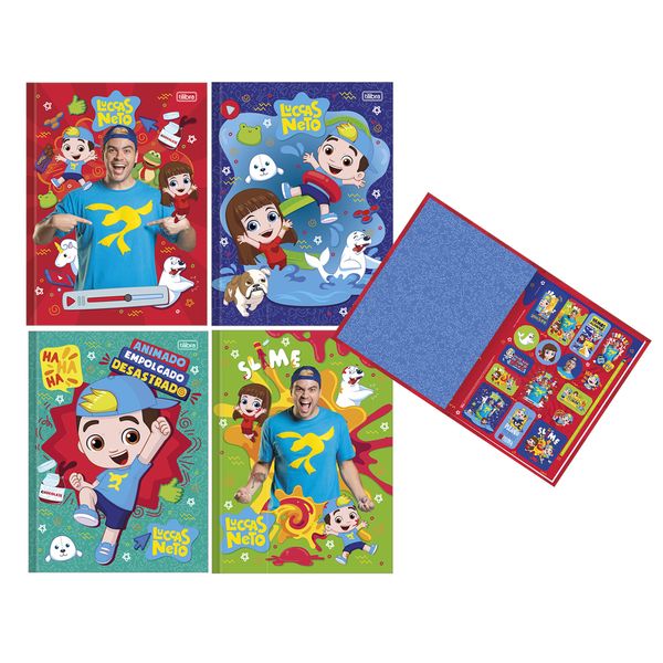 Caderno Universitário Tilibra Brochura Capa Dura Luccas Neto 1 Matéria Capas Diversas - Item Sortido