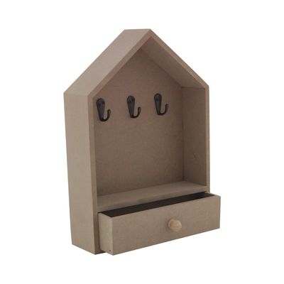 Porta Chaves Le Mdf Casa com Gaveta 32x22x7cm