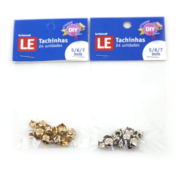 Kit Tacha Skipe Rebit Redonda Metálica 5mm/6mm/7mm com 24 unidades
