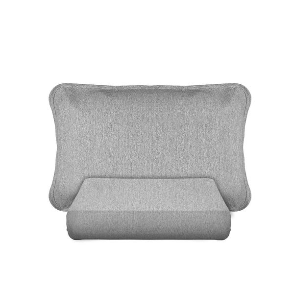 Jogo de Cama Solteiro Atlântica Malha Mescla Cinza com 2 Peças