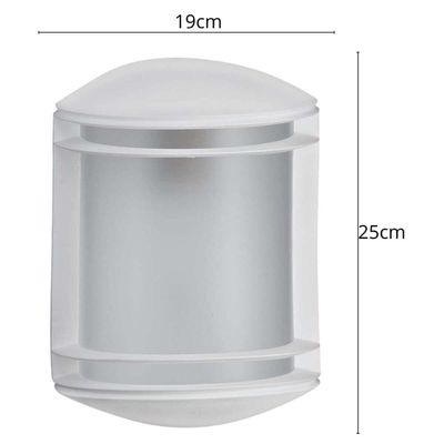 Kit 2 Arandelas Luminárias de Parede Branco Elegance E27 Grade Redonda Lente Fosca Dital Polipropile