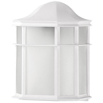 Luminária Arandela de Parede Clássica Colonial Branca Dital 19x25cm Polipropileno Lente Fosca