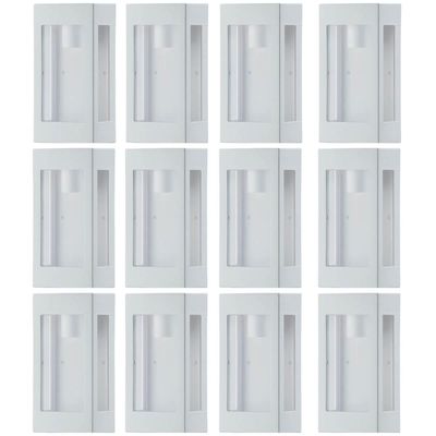 Conjunto 12 Luminárias Arandelas de Parede Branco Bivolt E27 Lente Transparente Prime Dital