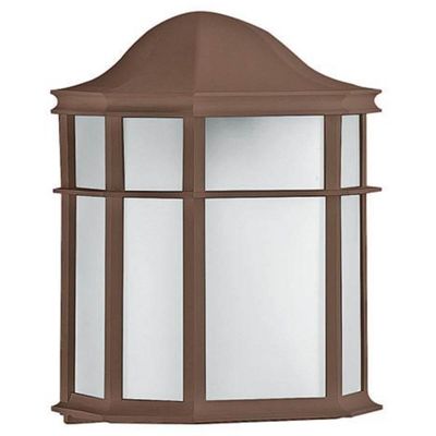 Arandela Luminária de Parede Externa Colonial Marrom 19X25cm Lente Fosca De Ville Dital