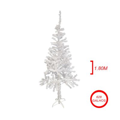 Árvore de Natal Le com 628 Galhas 1,8m Branca