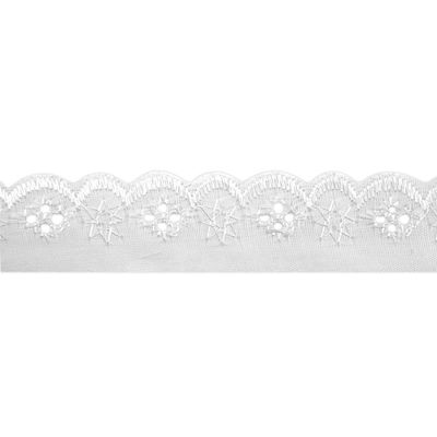 Bordado Inglês de Poliéster Nybc CTL18 2,5cm com 13,70m Branco