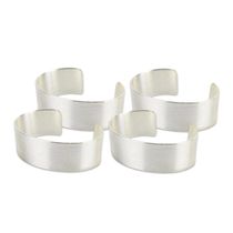 Kit Argola para Guardanapo em Metal Le Grécia Prata 4 Unidades