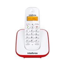 Telefone sem Fio Intelbras TS 3110 Branco e Vermelho