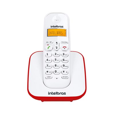 Telefone sem Fio Intelbras TS 3110 Branco e Vermelho