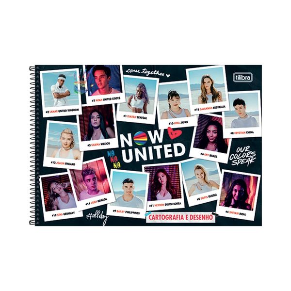 Caderno Cartografia Tilibra Capa Dura Now United Capas Diversas - Item Sortido