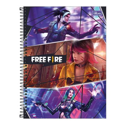 Caderno Universitário Tilibra Espiral Capa Dura Free Fire 10 Matérias Capas Diversas - Item Sortido