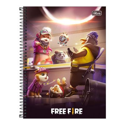 Caderno Universitário Tilibra Espiral Capa Dura Free Fire 10 Matérias Capas Diversas - Item Sortido