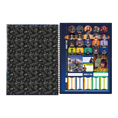 Caderno Universitário Tilibra Espiral Capa Dura Free Fire 10 Matérias Capas Diversas - Item Sortido