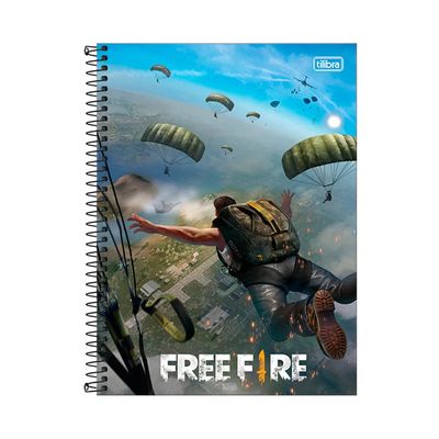 Caderno Universitário Tilibra Espiral Capa Dura Free Fire 10 Matérias Capas Diversas - Item Sortido