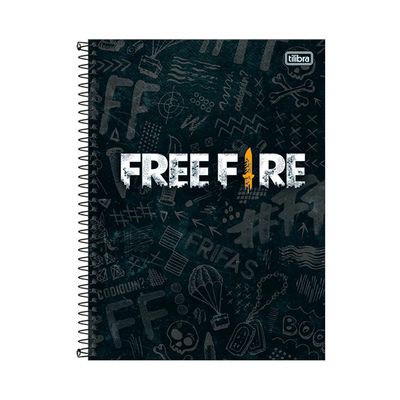 Caderno Universitário Tilibra Espiral Capa Dura Free Fire 10 Matérias Capas Diversas - Item Sortido