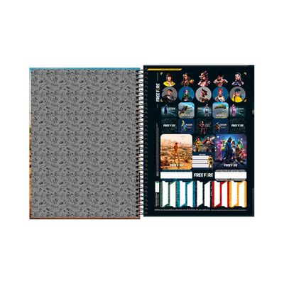 Caderno Universitário Tilibra Espiral Capa Dura Free Fire 10 Matérias Capas Diversas - Item Sortido