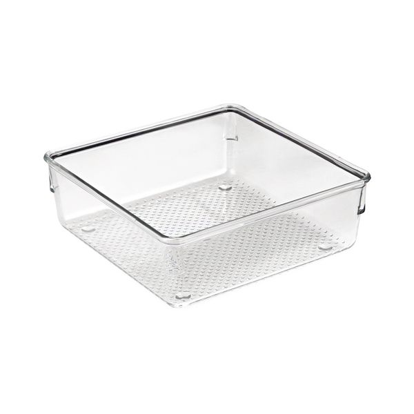 Caixa Organizadora de Gaveta Plasvale de Plástico Transparente Multiuso Quadrada 1L Caixa Organizadora de Gaveta Plasvale de Plástico Transparente Multiuso Quadrada 1L