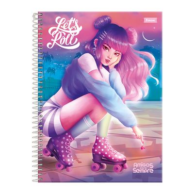 Caderno Universitário Foroni Amigas para Sempre 10 Matérias 160 Folhas Capas Diversas - Item Sortido