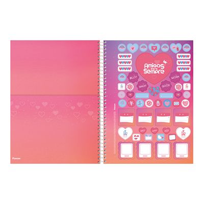 Caderno Universitário Foroni Amigas para Sempre 10 Matérias 160 Folhas Capas Diversas - Item Sortido