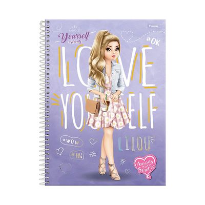 Caderno Universitário Foroni Amigas para Sempre 10 Matérias 160 Folhas Capas Diversas - Item Sortido
