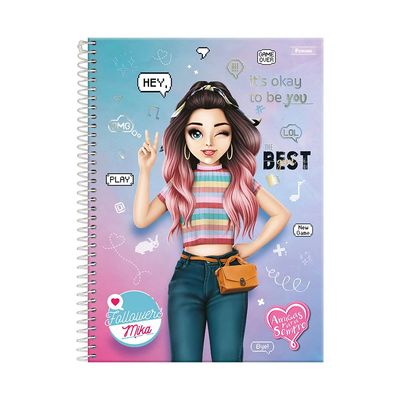 Caderno Universitário Foroni Amigas para Sempre 10 Matérias 160 Folhas Capas Diversas - Item Sortido
