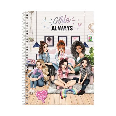 Caderno Universitário Foroni Amigas para Sempre 10 Matérias 160 Folhas Capas Diversas - Item Sortido