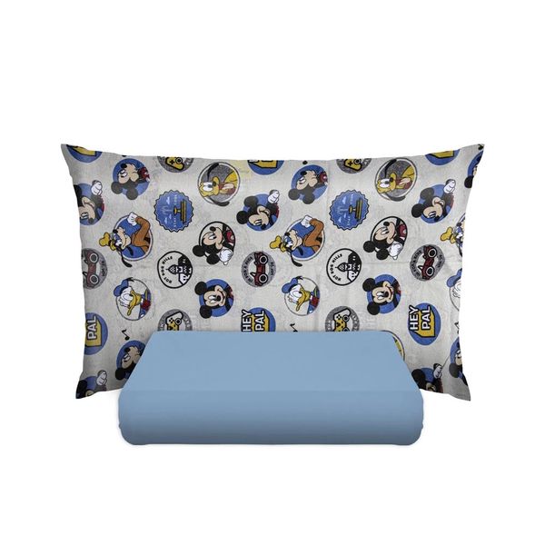 Jogo de Cama Solteiro Portallar em Malha Disney Doce Vida Amigos do Mickey com 2 Peças Jogo de Cama Solteiro Portallar em Malha Disney Doce Vida Amigos do Mickey com 2 Peças