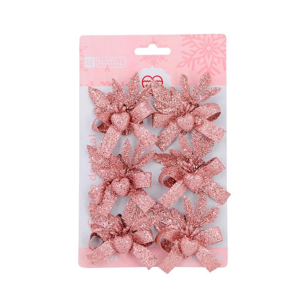 Kit Flor Le Decorativa com 6 Unidades Rosé Gold Kit Flor Le Decorativa com 6 Unidades Rosé Gold