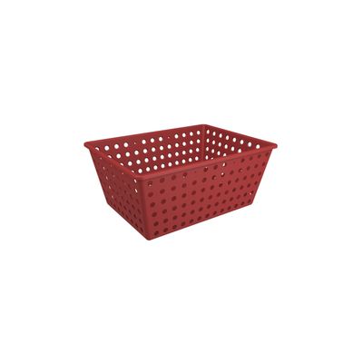 Cesta Organizadora Coza One Max em Plástico Vermelha 16x29x38cm