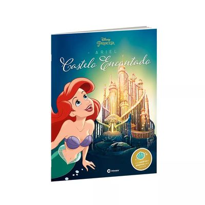 Livro Infantil Culturama Castelo Encantado Disney Ariel com Adesivos