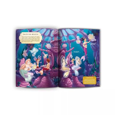 Livro Infantil Culturama Castelo Encantado Disney Ariel com Adesivos