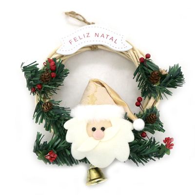 Guirlanda Natal Le Papai Noel 19cm Dourado