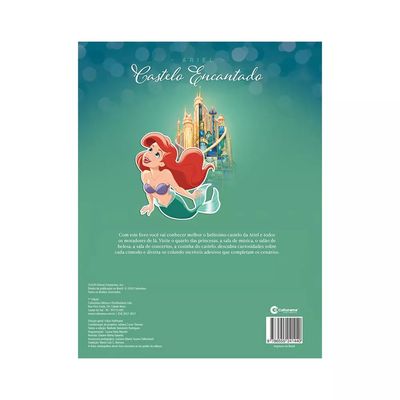 Livro Infantil Culturama Castelo Encantado Disney Ariel com Adesivos