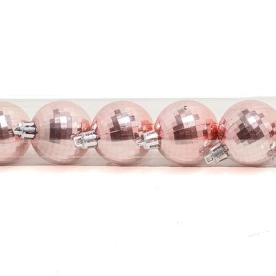 Tubo Bola Natal Le 4cm com 12 Unidades Rosé Gold
