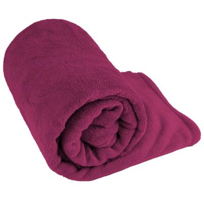Manta Cobertor Queen Fleece Le Casa Lisa 100% Poliéster Rosa Magenta