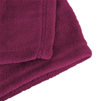 Manta Cobertor Queen Fleece Le Casa Lisa 100% Poliéster Rosa Magenta