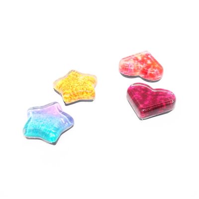 Ímã Magnetico Le Formas Glitter 2,8cm com 4 Unidades Multicolor