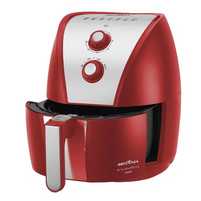 Fritadeira Britânia Air Fryer Inox 3,35l  BFR11VI  Vermelha - 127V