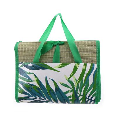 Esteira de Praia Le Palha 90x1,75cm Estampa de Folhas