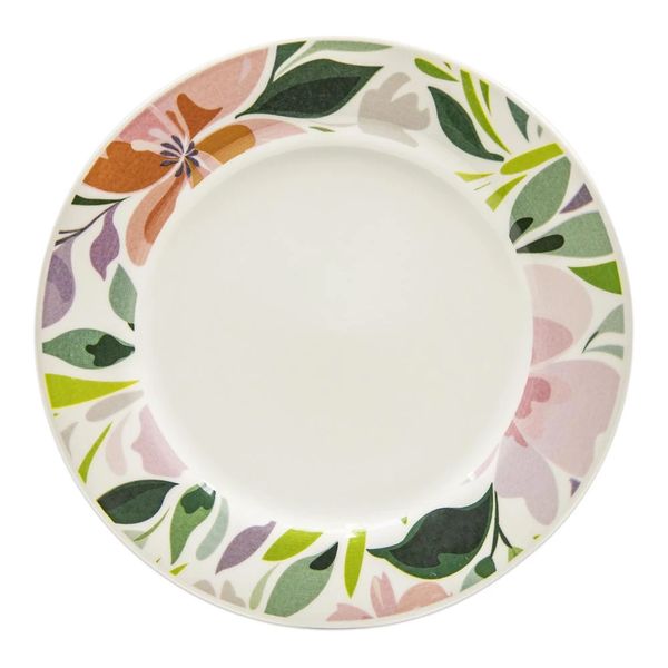 Prato Raso Le Charlotte Cerâmica Redondo Branco 24cm