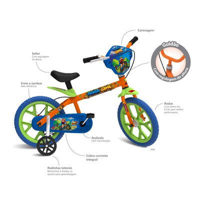 Bicicleta Bandeirante Aro 14 Power Game