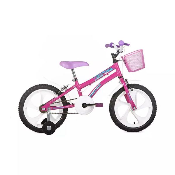 Bicicleta Houston Tina Aro 16 Rosa com Cesta Bicicleta Houston Tina Aro 16 Rosa com Cesta