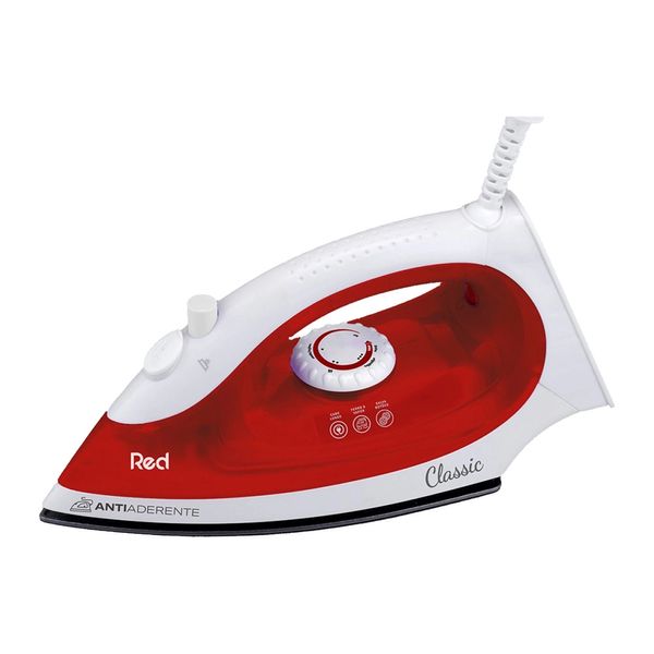 Ferro de Passar Roupa a Vapor Red Classic Vermelho - 220V