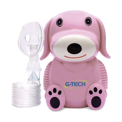 Nebulizador e Inalador G-Tech Nebdog Rosa Bivolt