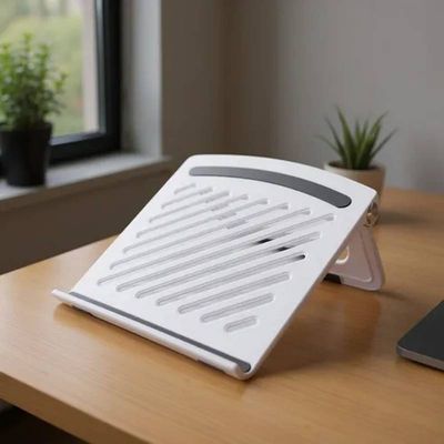 Suporte Branco Para Laptop Notebook Inclinação Ajustável
